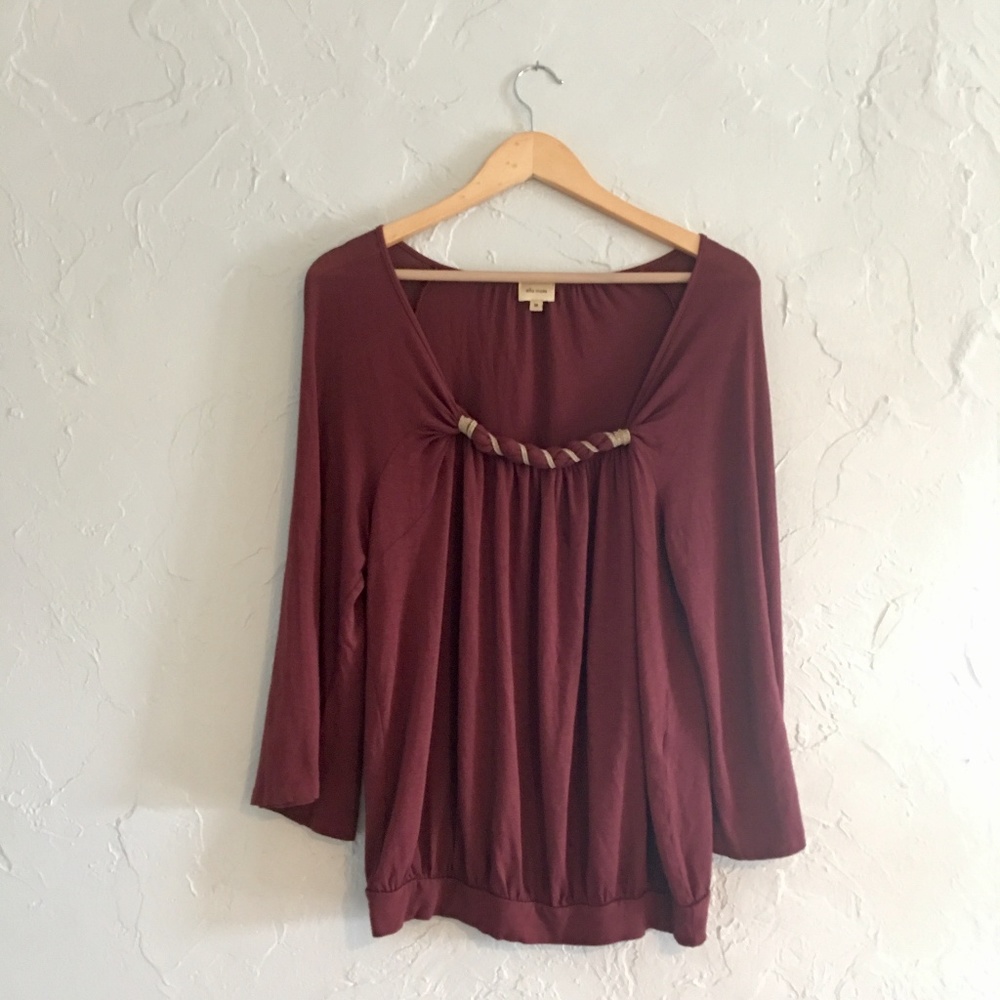 Ella Moss · Braided Collar Shirt